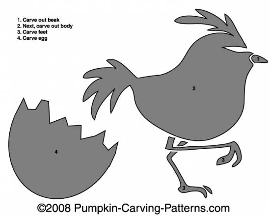 Chicken and the egg Carving Pattern
